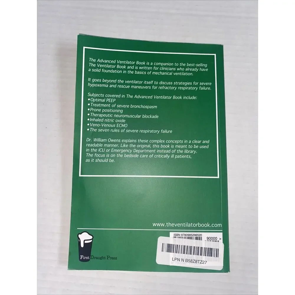 Advanced Ventilator Book by William Owens (2017, Trade Paperback)